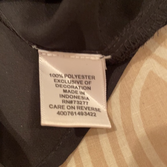 Elle top, black polyester, sheer dotted Swiss, M - Picture 6 of 8